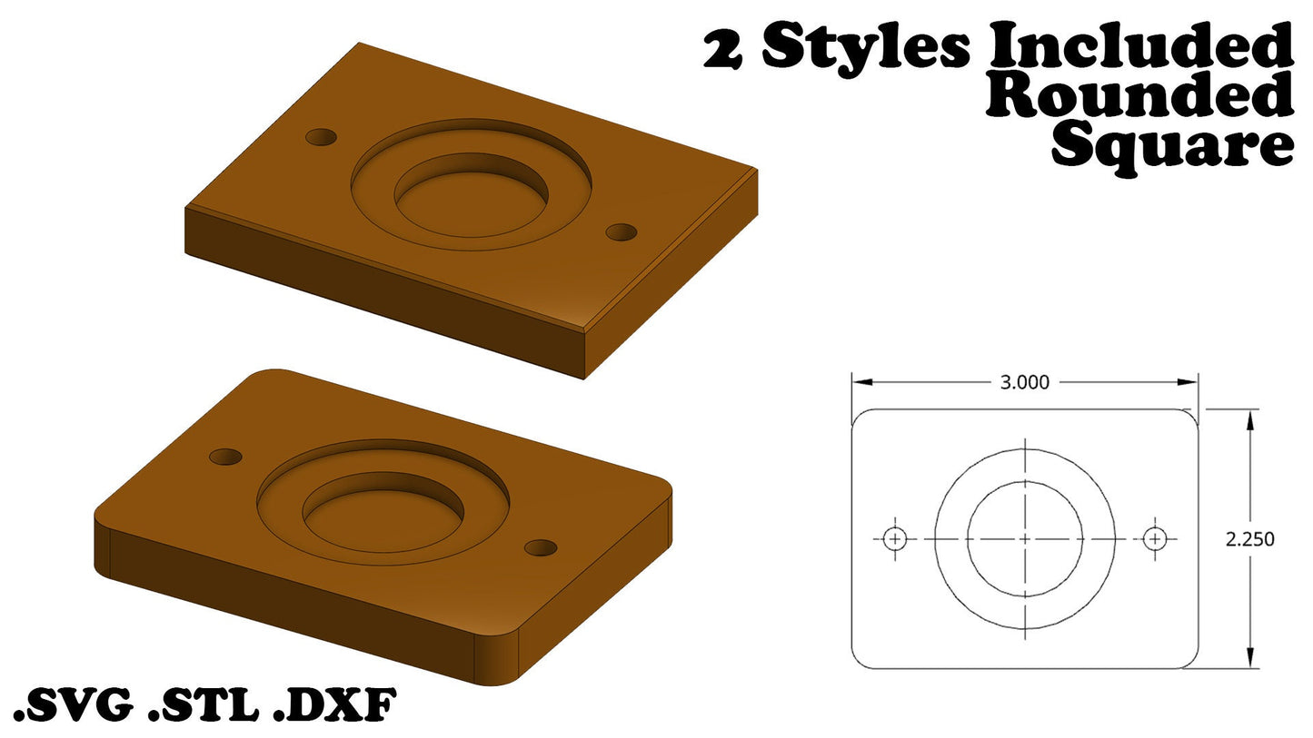 CNC Files Rectangle Magnets Bottle Opener Fridge 2 Styles | Vector & 3D Print Files .STL .SVG .dxf .png